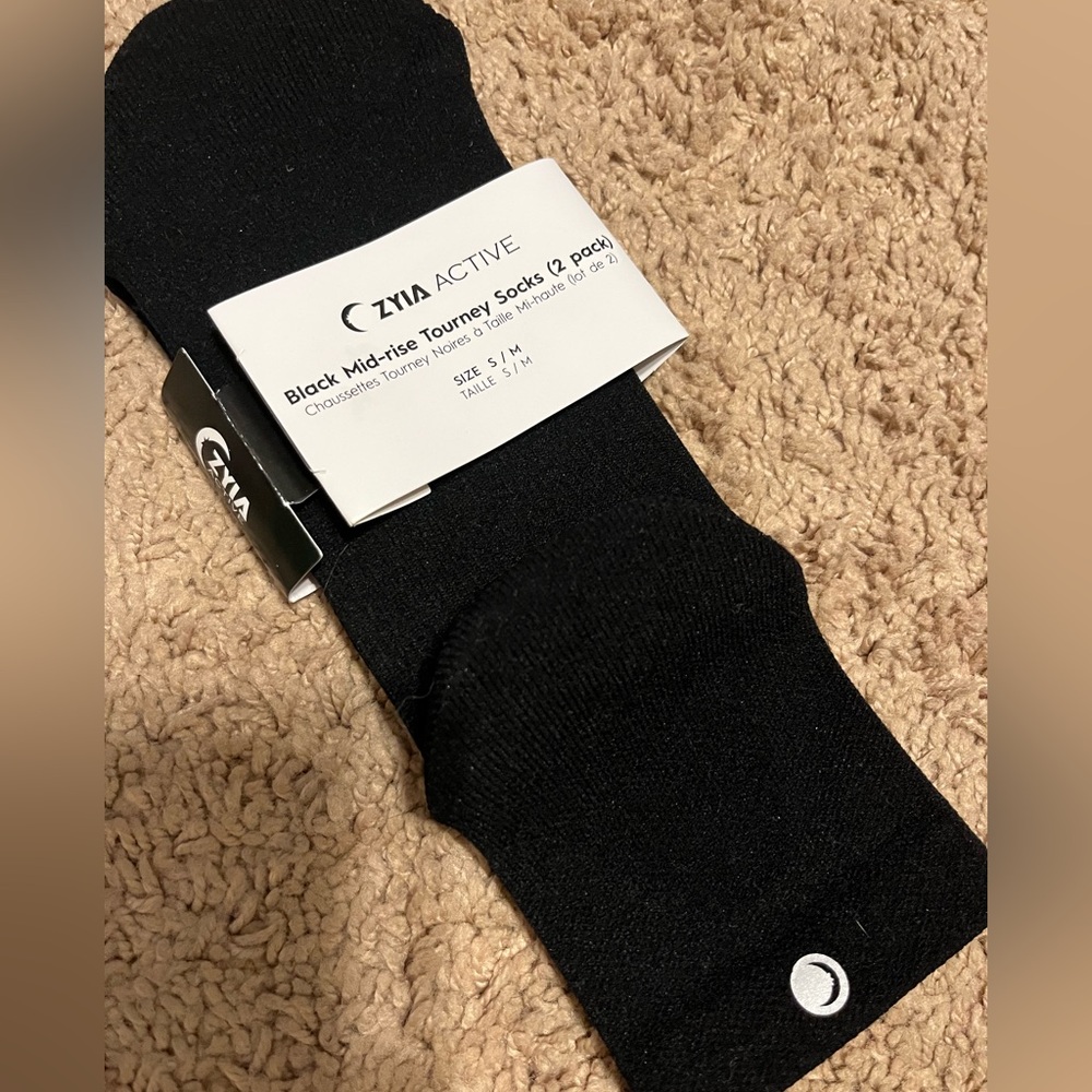 Zyia New Black Athletic Socks
